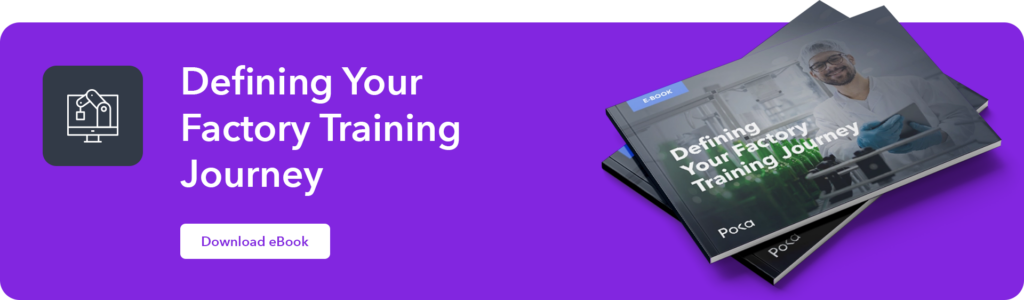banner of defining your factory training journey ebook