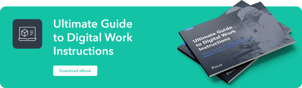 banner of ultimate guide to digital work instructions e-book
