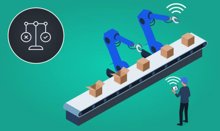 Diagram illustrating the use of IoT technology to enhance supply chain efficiency and management processes.