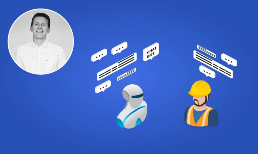 An individual engaged in conversation with a chatbot