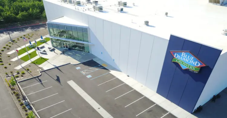 Exterior photo of Blue Diamond factory