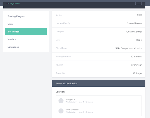Screenshot of Poka Automatic Attribution