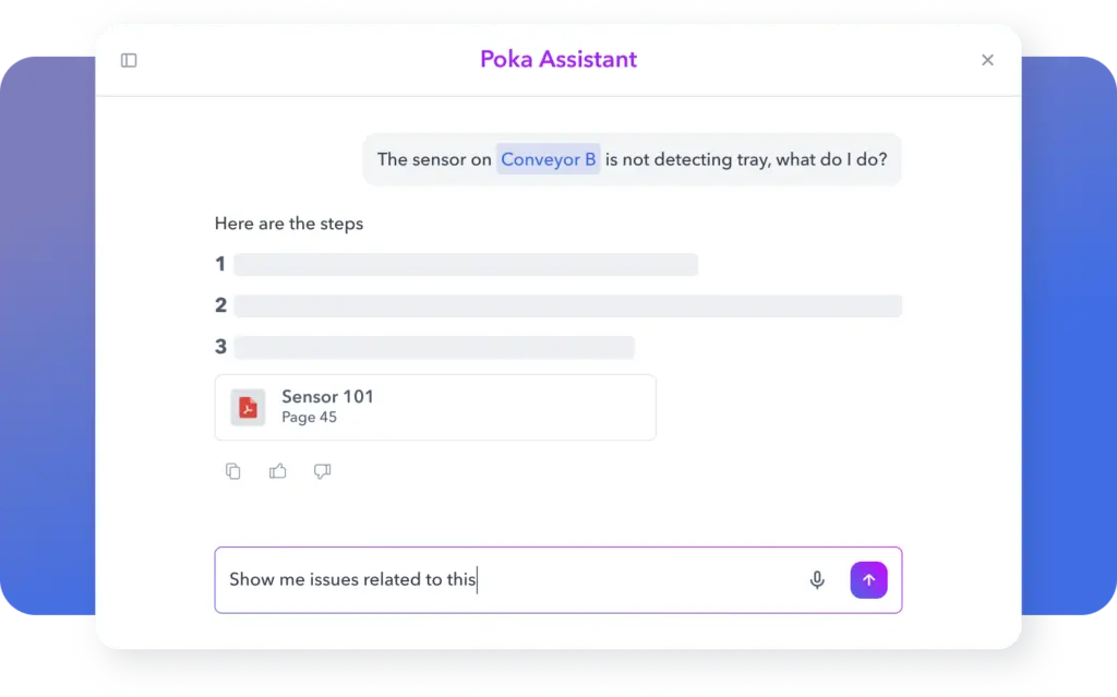 Screenshot of Poka Assistant