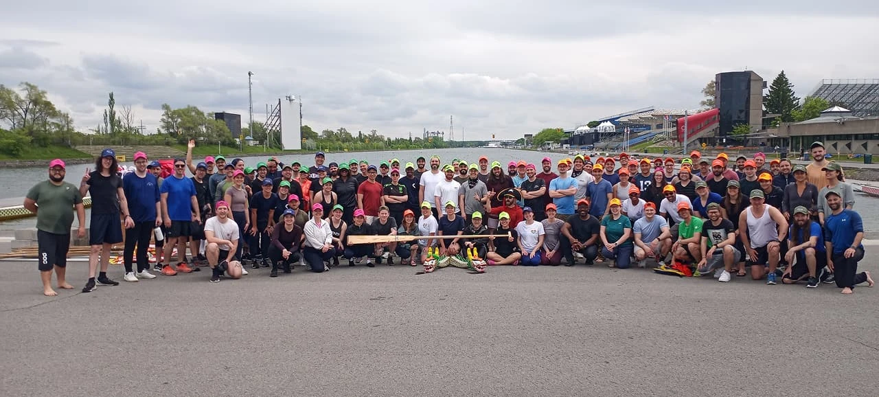 Photo of Poka team at the dragonboat poka activity